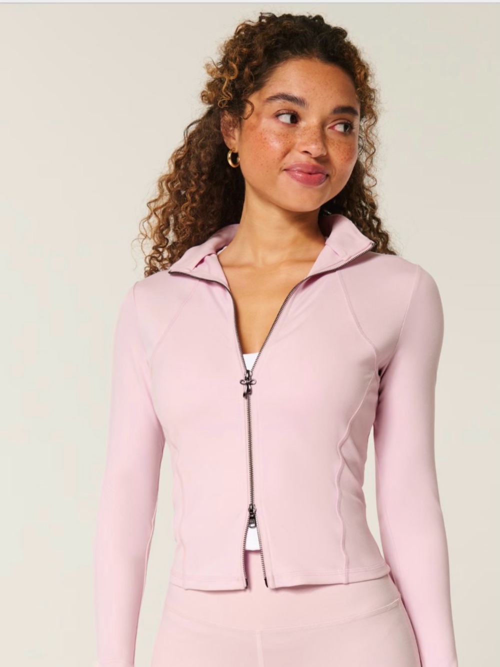 Gilly Hicks Active Recharge Bow Double Zip Jacket Small